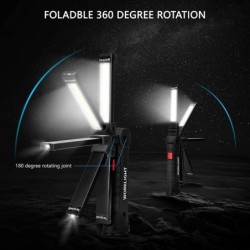Lanternă cu LED pentru camping, reîncărcabilă, cu magnet și cârlig IP64, rezistentă la apă, 5 moduri de iluminare, potrivită pen
