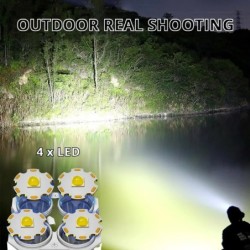 Lanternă cu LED-uri de mare putere Lanternă de camping cu 4 margele de lampă și lumină laterală COB Lanternă portabilă reîncărca