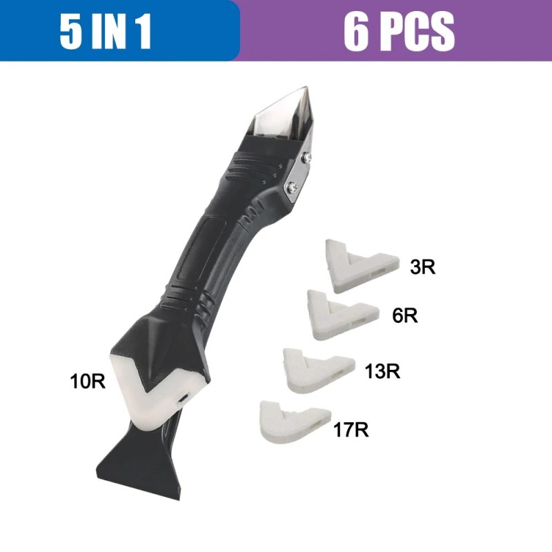 Set de instrumente pentru îndepărtarea netedei, 5 în 1, răzuitoare din silicon, set de instrumente pentru finisare, kit pentru c