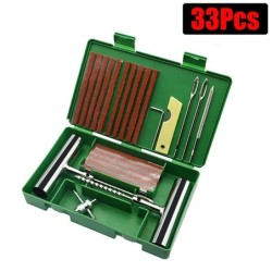 Set de reparare a anvelopelor auto, 33/57 buc, unelte de reparare a perforațiilor, mașină, furgonetă, motocicletă, bicicletă, se