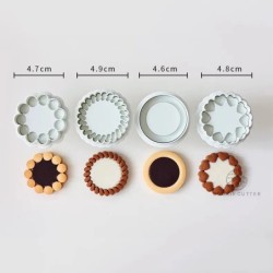 Sandviș cu ciocolată Biscuiți Flori Cutter pentru biscuiți 3D Mucegaie pentru biscuiți Ștampila pentru fondant presabil Anul Nou