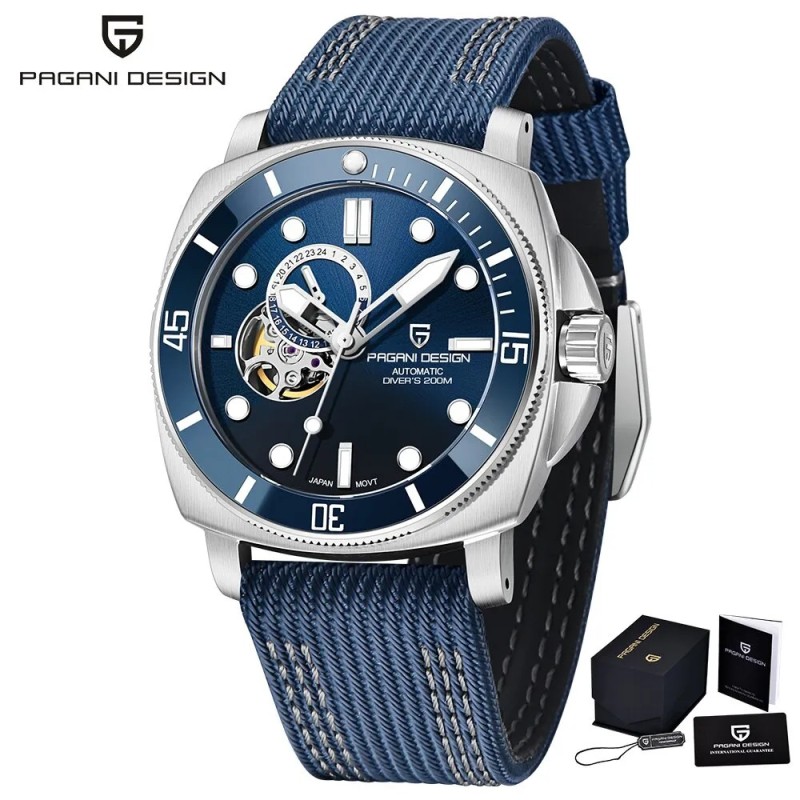 PAGANI DESIGN Marca Sport Bărbați Ceas Mecanic Moda Safir 200M Impermeabil Automatic Timecode Relogio Masculino 2023 Nou