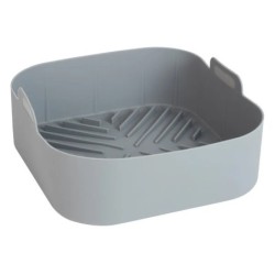 21 cm Friteuză cu aer din silicon Cuptor Tavă de copt Pizza Pui prăjit Friteuză cu aer Coș reutilizabil Covoraș antiaderent Tiga