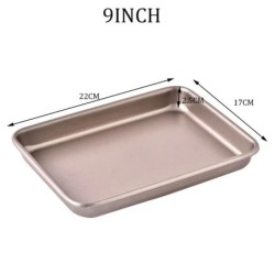 Îngroșați oțel carbon tavă de copt aurie antiaderentă cuptor pătrat prăjitură pâine tigăi de patiserie biscuiți vase de copt mat