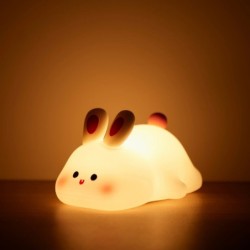 Lumini de noapte cu LED Oaie drăguță Panda Iepure Lampă din silicon, reîncărcabilă prin USB, Decor de noptieră pentru copii, vei