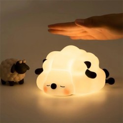 Lumini de noapte cu LED Oaie drăguță Panda Iepure Lampă din silicon, reîncărcabilă prin USB, Decor de noptieră pentru copii, vei