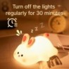 Lumini de noapte cu LED Oaie drăguță Panda Iepure Lampă din silicon, reîncărcabilă prin USB, Decor de noptieră pentru copii, vei