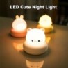 Lumină de noapte cu încărcare USB, drăguț, control al aplauzei, lampă pentru somn în formă de animal de companie, dormitor, cado