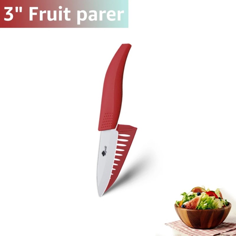 Cuțite din ceramică Cuțite de bucătărie 3 4 5 6 inch Cuțit de bucătar Set de bucătar + decojie lamă din zirconiu alb Mâner multi