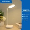 Lampă de masă flexibilă de studiu la 360° cu clemă Lampă de birou reîncărcabilă prin USB Lumină de noapte de noptieră pentru dor