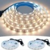 Benzile LED DC 5V USB 2835 Alb Alb Cald Bandă LED Bandă de iluminat de fundal TV Bandă de decorare interioară Lampă 1-5m String 