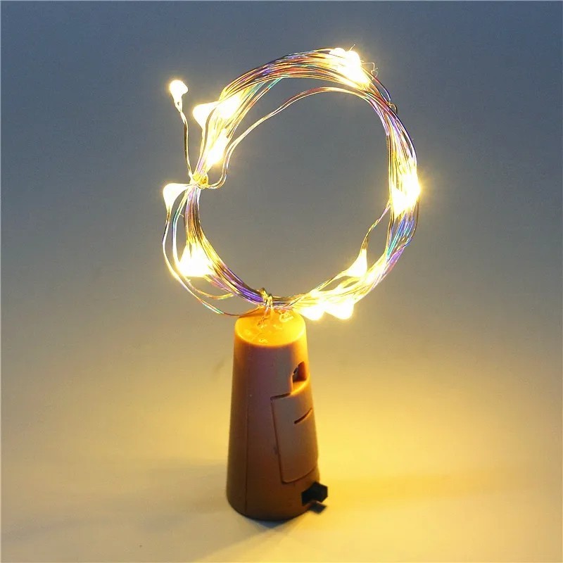 Bar LED sticla de vin Pluta 2M String Lumini Decoratiuni de Craciun LED Lampa Sticla zâne Lumini Sărbători Sârmă de cupru șir de