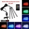 Neon LED pentru interiorul mașinii, set de lumină pentru picior, accesorii, iluminare din spate, telecomandă, control muzical, l
