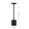 Lampă de masă metalică reîncărcabilă cu LED simplă, în trei culori, noptieră, bară de lumină ambientală creativă, decorare în ae