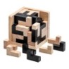 Cub 3D Puzzle Luban Interlocking Creativ Educativ Jucărie din lemn Creier IQ Mind Joc de învățare timpurie Cadou pentru copii Li
