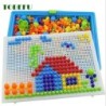296 bucăți/set cutie de mărgele pentru unghii cu ciuperci din cereale Jocuri de puzzle 3D inteligente Jocuri puzzle pentru copii