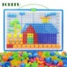 296 bucăți/set cutie de mărgele pentru unghii cu ciuperci din cereale Jocuri de puzzle 3D inteligente Jocuri puzzle pentru copii