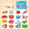 Carte de potrivire pentru copii mici, 32 de bucăți, jucării de puzzle educaționale Montessori timpurii, puzzle de desene animate