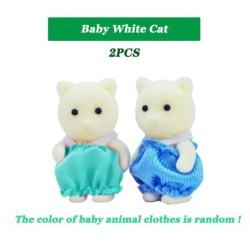 1:12 Simulare Pădure Animale Familie Iepure Panda Koala Reni Baby Dollhouse Figures Jucărie de colecție Set Mobilier Gifr