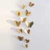 12 buc. Autocol de perete creativ 3D cu fluture gol, pentru autocolante de perete DIY, artă de perete modernă, decorațiuni pentr