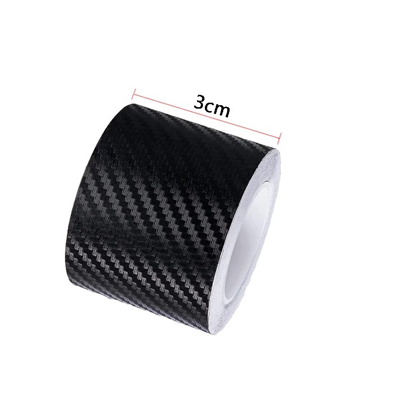 DIY Nano 3D Fibră de carbon Autocolante pentru mașină Protector pentru prag Bandă de protecție pentru mașină Bandă de protecție 