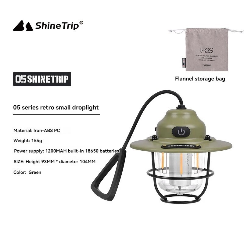 Shine Trip în aer liber retro Smalldroplight, lampă de camping, lampă de atmosferă, lumină pentru cort cu încărcare USB, lampă s