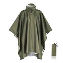 Pelernă de ploaie militară 3 în 1 în aer liber, mânecă cu glugă, Poncho de ploaie impermeabilă pentru motocicletă, husă de ploai
