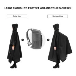 Poncho de ploaie, rezistent la apă, cu glugă, haină de ploaie, covoraș de picnic, pătură, adăpost solar pentru camping în aer li