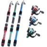Set de undițe de pescuit Seturi complete cu undiță telescopică și mulinete spinning, momeli, cârlige, set de cârlige de călători
