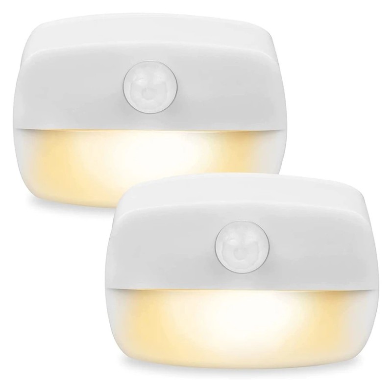 Lumină cu senzor de mișcare pentru interior, cu LED-uri, pentru lumină de noapte, care acționează cu baterii, pentru hol, scară,