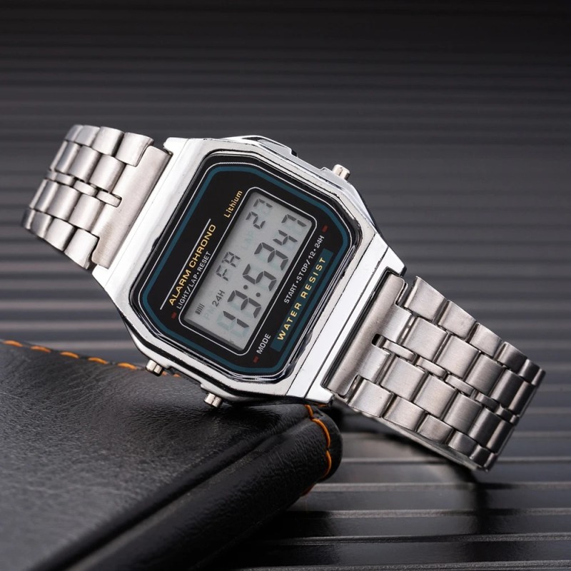 2024 ceasuri digitale pentru bărbați sport cu brățară impermeabilă ceas aur electronice LED ceas de mână femei casual montre hom