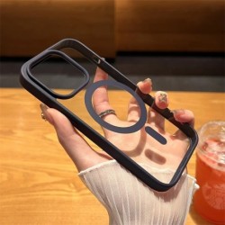 Încărcare fără fir magnetică de lux pentru husă Magsafe pentru iPhone 16 15 14 Plus 13 12 11 Pro Max husă transparentă antișoc