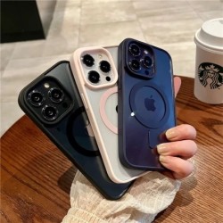 Încărcare fără fir magnetică de lux pentru husă Magsafe pentru iPhone 16 15 14 Plus 13 12 11 Pro Max husă transparentă antișoc