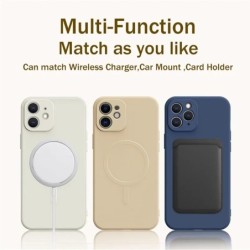 Husă de încărcare fără fir magnetică Magsafe pentru iPhone 15 16 14 13 12 11 Pro Max Mini XR XS Plus Husă curea din silicon lich