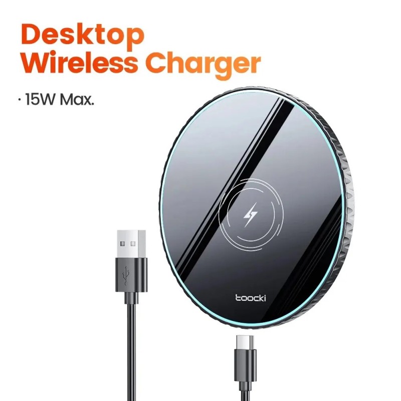 Toocki 15W încărcător fără fir Stație de încărcare rapidă fără fir pentru iPhone 15 14 13 12 Samsung Galaxy S23 S22 S21 S20 Airp