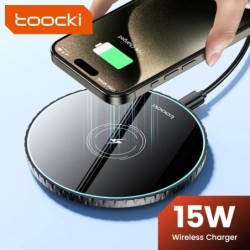 Toocki 15W încărcător fără fir Stație de încărcare rapidă fără fir pentru iPhone 15 14 13 12 Samsung Galaxy S23 S22 S21 S20 Airp
