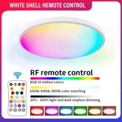 Plafoniera rotundă LED WIFI inteligentă RGBCW Tuya APP reglabilă compatibilă cu Alexa Google Assistant pentru dormitor