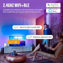 Plafoniera rotundă LED WIFI inteligentă RGBCW Tuya APP reglabilă compatibilă cu Alexa Google Assistant pentru dormitor