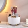 Suport perie de machiaj rotativ 360 Organizator de cosmetice de birou Cutie de depozitare de birou rotativă Suport portabil pent