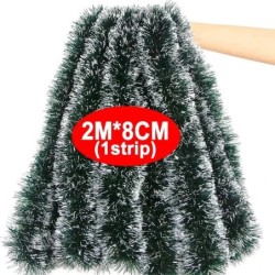 Panglici de trestie verde de Crăciun Ghirlandă Ornamente pentru brad de Crăciun Panglici de trestie verde Coroană suspendată pen