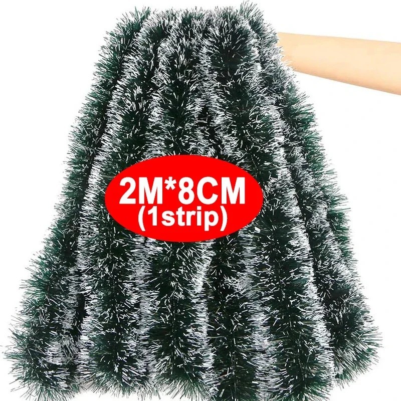 Panglici de trestie verde de Crăciun Ghirlandă Ornamente pentru brad de Crăciun Panglici de trestie verde Coroană suspendată pen