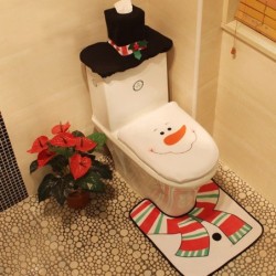 Noi Huse pentru scaune de toaletă drăguțe de Crăciun Creativ Moș Crăciun Covoraș de baie Accesorii de Crăciun pentru acasă Decor