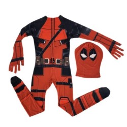Costum de supererou Deadpool Halloween Cosplay Salopetă Băieți Fantezie Film Mască Personaj Colanți cu sabie și geantă Set de va