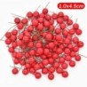 1000/50x Mini fructe de pădure artificiale roșii false fructe de pădure stamine de cireș pentru Crăciun, bricolaj, coroană flora
