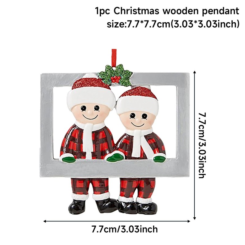 Bricolaj pandantiv de familie de Crăciun Decoratiuni de Crăciun Fericit pentru casă Navidad 2023 Pom de Crăciun Ornament suspend