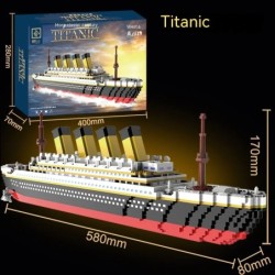 Blocuri de construcție a navei gigantice Titanic, blocuri de construcție, set de epave de croazieră cu aisberg de lux, micro ora