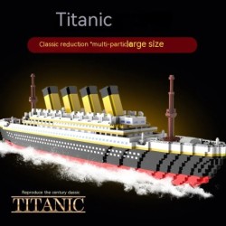 Blocuri de construcție a navei gigantice Titanic, blocuri de construcție, set de epave de croazieră cu aisberg de lux, micro ora