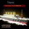 Blocuri de construcție a navei gigantice Titanic, blocuri de construcție, set de epave de croazieră cu aisberg de lux, micro ora
