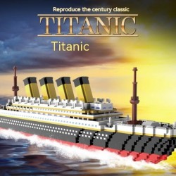 Blocuri de construcție a navei gigantice Titanic, blocuri de construcție, set de epave de croazieră cu aisberg de lux, micro ora