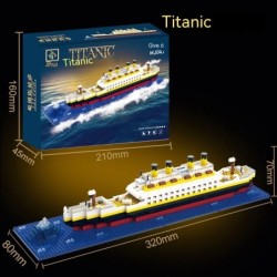 Blocuri de construcție a navei gigantice Titanic, blocuri de construcție, set de epave de croazieră cu aisberg de lux, micro ora